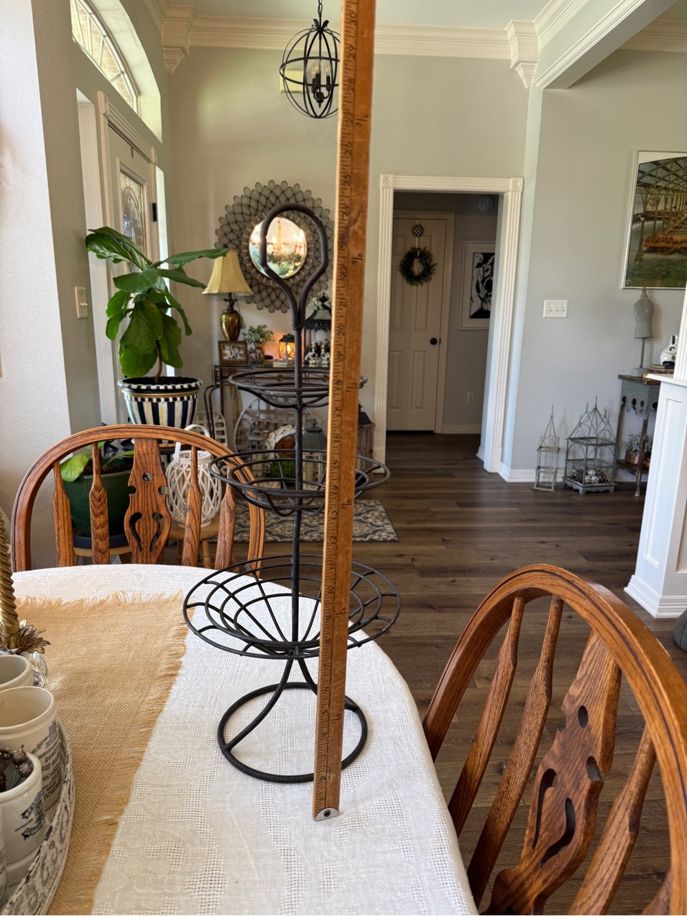 Vintage Pier 1 3 Tier Wrought Iron Fruit Stand - Picture 13 of 17
